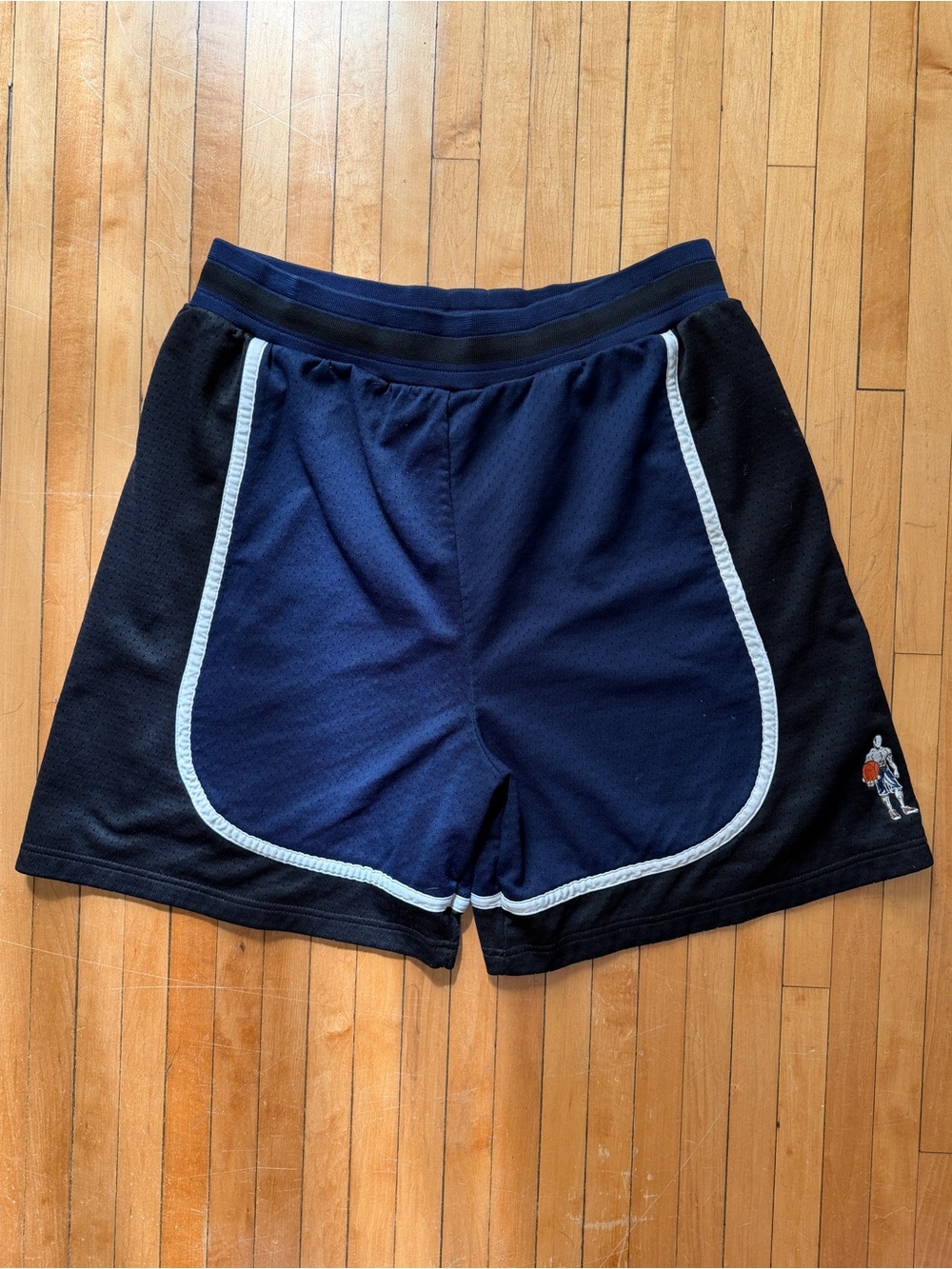 Vintage Y2K AND1 Basketball Mesh Mens Black/Navy Performance Shorts Sz. XL